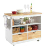 SoBuy FKW107-WN, Kitchen Cabinet Cupboard Kitchen Island Kitchen Storage Trolley, White