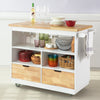 SoBuy FKW107-WN, Kitchen Cabinet Cupboard Kitchen Island Kitchen Storage Trolley, White