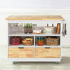 SoBuy FKW107-WN, Kitchen Cabinet Cupboard Kitchen Island Kitchen Storage Trolley, White