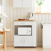 SoBuy FKW113-WN, Kitchen Trolley Cart Storage Trolley Serving Trolley Microwave Cabinet, White