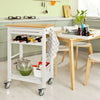 SoBuy FKW16-WN, Serving Trolley Kitchen Storage Shelf & Free Chopping Block, White