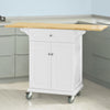 SoBuy FKW36-WN, Kitchen Storage Trolley with Extendable Worktop Dining/Bar Table, White