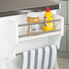 SoBuy FKW37-W, Kitchen Storage Serving Trolley Cart with Stainless Steel Worktop & Cupboards, White