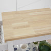 SoBuy FKW67-WN, Kitchen Storage Serving Trolley with Rubber Wood Top 2 Shelves, White