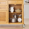 SoBuy FKW70-N, Kitchen Storage Trolley Kitchen Island Kitchen Cabinet Cupboard Sideboard with Stainless Steel Top, Wood
