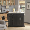 SoBuy FKW71-SCH, Kitchen Island on Wheels, Rolling Kitchen Storage Trolley with Extendable Worktop, 2 Drawers and Adjustable Shelves for Dining Room, Breakfast Bar Black 115x(46-71) x92cm