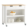SoBuy FKW74-WN, Kitchen Storage Trolley Kitchen Storage Shelf Kitchen Breakfast Dining Bar Table, White