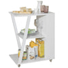 SoBuy FKW77-W,Kitchen Serving Trolley Storage Trolley, Side Table End Table on Wheels, White