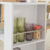 SoBuy FKW77-W,Kitchen Serving Trolley Storage Trolley, Side Table End Table on Wheels, White