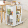 SoBuy FKW77-W,Kitchen Serving Trolley Storage Trolley, Side Table End Table on Wheels, White