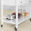SoBuy FKW80-WN, Kitchen Trolley Cart Kitchen Storage Trolley with 5 Drawers and Storage Shelf, White