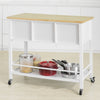 SoBuy FKW80-WN, Kitchen Trolley Cart Kitchen Storage Trolley with 5 Drawers and Storage Shelf, White