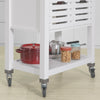 SoBuy FKW83-W, Kitchen Trolley Kitchen Serving Storage Trolley with Steel Worktop, White