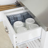 SoBuy FKW83-W, Kitchen Trolley Kitchen Serving Storage Trolley with Steel Worktop, White