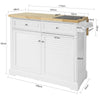 SoBuy FKW84-WN, Kitchen Storage Trolley Kitchen Cabinet Cupboard Sideboard Kitchen Island, White