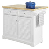 SoBuy FKW84-WN, Kitchen Storage Trolley Kitchen Cabinet Cupboard Sideboard Kitchen Island, White