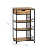 SoBuy FKW99-N, Industrial Vintage Style Kitchen Trolley Cart Kitchen Storage Trolley Serving Trolley with Drawer and Storage Shelves