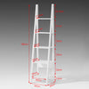 SoBuy FRG101-W, 5 Tiers Ladder Shelf, Storage Display Shelving Wall Shelf Bookcase, White