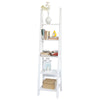 SoBuy FRG101-W, 5 Tiers Ladder Shelf, Storage Display Shelving Wall Shelf Bookcase, White
