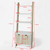 SoBuy FRG110-WN, 3 Shelves 1 Cabinet Ladder Shelf Bookcase Storage Display Unit, White