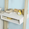 SoBuy FRG111-WN, Wall Shelf Bookcase Wall Storage Computer Desk Workstation, White