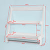 SoBuy FRG117-W, Wall Mounted Shelf, Storage Display Ladder Shelf, 2 Shelves + 1 Hanging Rail, White