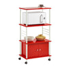 SoBuy FRG12-R, Kitchen Storage Cabinet, Kitchen Cart, Microwave Shelf, Red