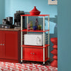 SoBuy FRG12-R, Kitchen Storage Cabinet, Kitchen Cart, Microwave Shelf, Red