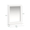 SoBuy FRG129-W, Wall Mounted Bathroom Mirror with Storage Shelf, White