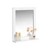 SoBuy FRG129-W, Wall Mounted Bathroom Mirror with Storage Shelf, White