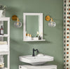 SoBuy FRG129-W, Wall Mounted Bathroom Mirror with Storage Shelf, White