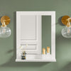 SoBuy FRG129-W, Wall Mounted Bathroom Mirror with Storage Shelf, White