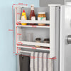 SoBuy FRG149-W, Hanging Shelf for Refrigerator, 2 Tiers Kitchen Shelf Spice Rack, White