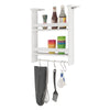 SoBuy FRG149-W, Hanging Shelf for Refrigerator, 2 Tiers Kitchen Shelf Spice Rack, White