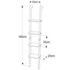 SoBuy FRG15-SCH, 4 Tiers Wall shelf Ladder Shelf Stand Shelf Bookcase, Black