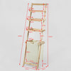 SoBuy FRG160-N, Bathroom Storage Ladder Shelf with 3 Shelves & 1 Laundry Basket, Wood