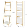 SoBuy FRG162-N, 4 Tiers Foldable Ladder Shelf Bookcase, Storage Display Shelving Unit, Wood
