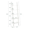 SoBuy FRG17-W, 5 Tiers Ladder Shelf Bookcase, Storage Display Shelving Wall Shelf, White-clearance