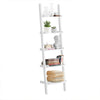 SoBuy FRG17-W, 5 Tiers Ladder Shelf Bookcase, Storage Display Shelving Wall Shelf, White-clearance