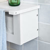 SoBuy FRG175-W, Wall Mounted Bathroom Toilet Paper Roll Holder with Storage Shelf, White