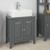 SoBuy FRG202-DG, Grey Under Sink Bathroom Storage Cabinet with Doors, Grey