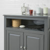 SoBuy FRG204-DG, Grey Bathroom Storage Cabinet Storage Cupboard Bathroom Shelf, Grey