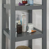 SoBuy FRG205-DG, Floor Standing Tall Bathroom Storage Cabinet with 3 Shelves and 1 Cabinet, Grey