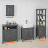 SoBuy FRG205-DG, Floor Standing Tall Bathroom Storage Cabinet with 3 Shelves and 1 Cabinet, Grey
