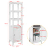 SoBuy FRG205-W, Floor Standing Tall Bathroom Storage Cabinet with 3 Shelves and 1 Cabinet, White