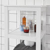 SoBuy FRG205-W, Floor Standing Tall Bathroom Storage Cabinet with 3 Shelves and 1 Cabinet, White