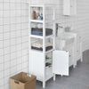 SoBuy FRG205-W, Floor Standing Tall Bathroom Storage Cabinet with 3 Shelves and 1 Cabinet, White