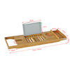 SoBuy FRG207-N, Extendable Bamboo Bathtub Rack with Book Rest iPad Phone Holder, Wood
