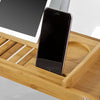 SoBuy FRG207-N, Extendable Bamboo Bathtub Rack with Book Rest iPad Phone Holder, Wood