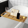 SoBuy FRG207-N, Extendable Bamboo Bathtub Rack with Book Rest iPad Phone Holder, Wood